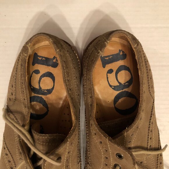 1901 men\'s tan leather suede Oxford shoes  size: 12M main image 5